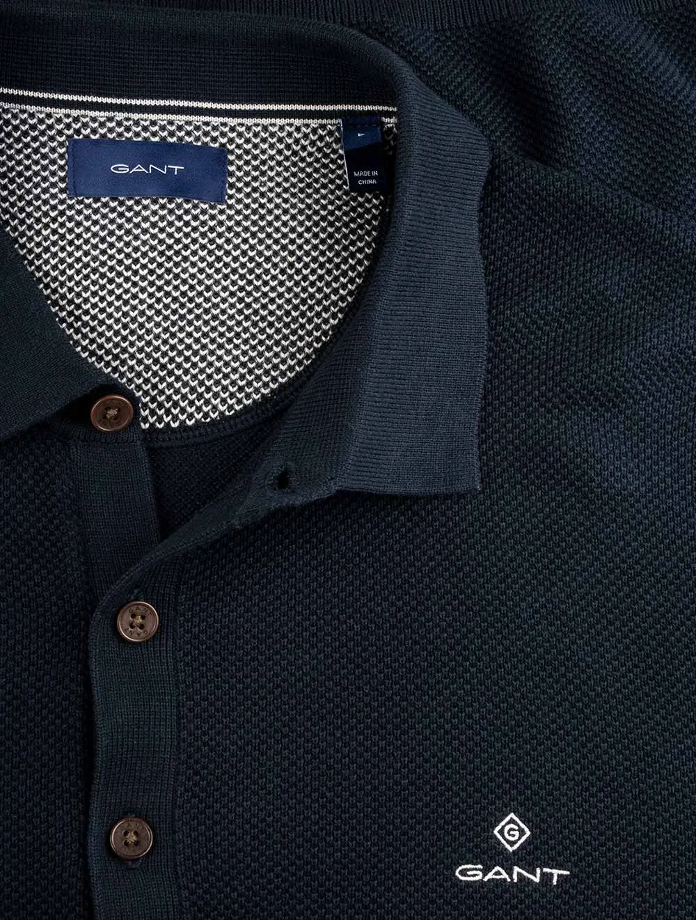 Cotton Pique Polo Evening Blue