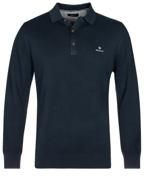 Cotton Pique Polo Evening Blue