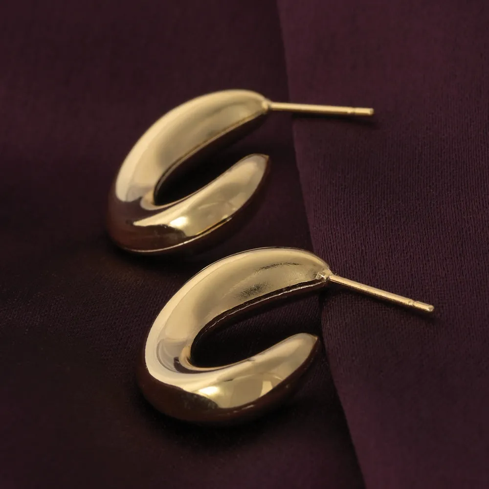 Cursive C Hoop Earrings