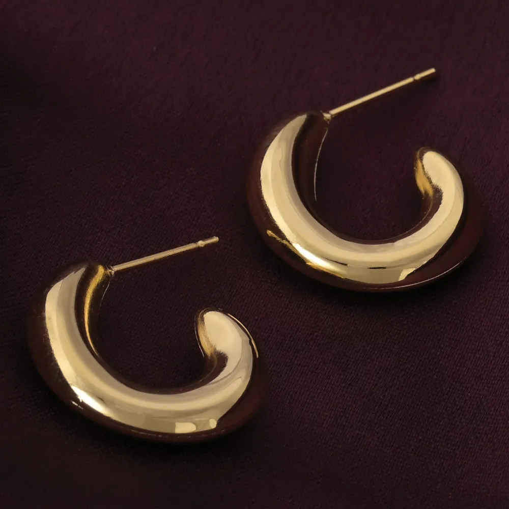 Cursive C Hoop Earrings