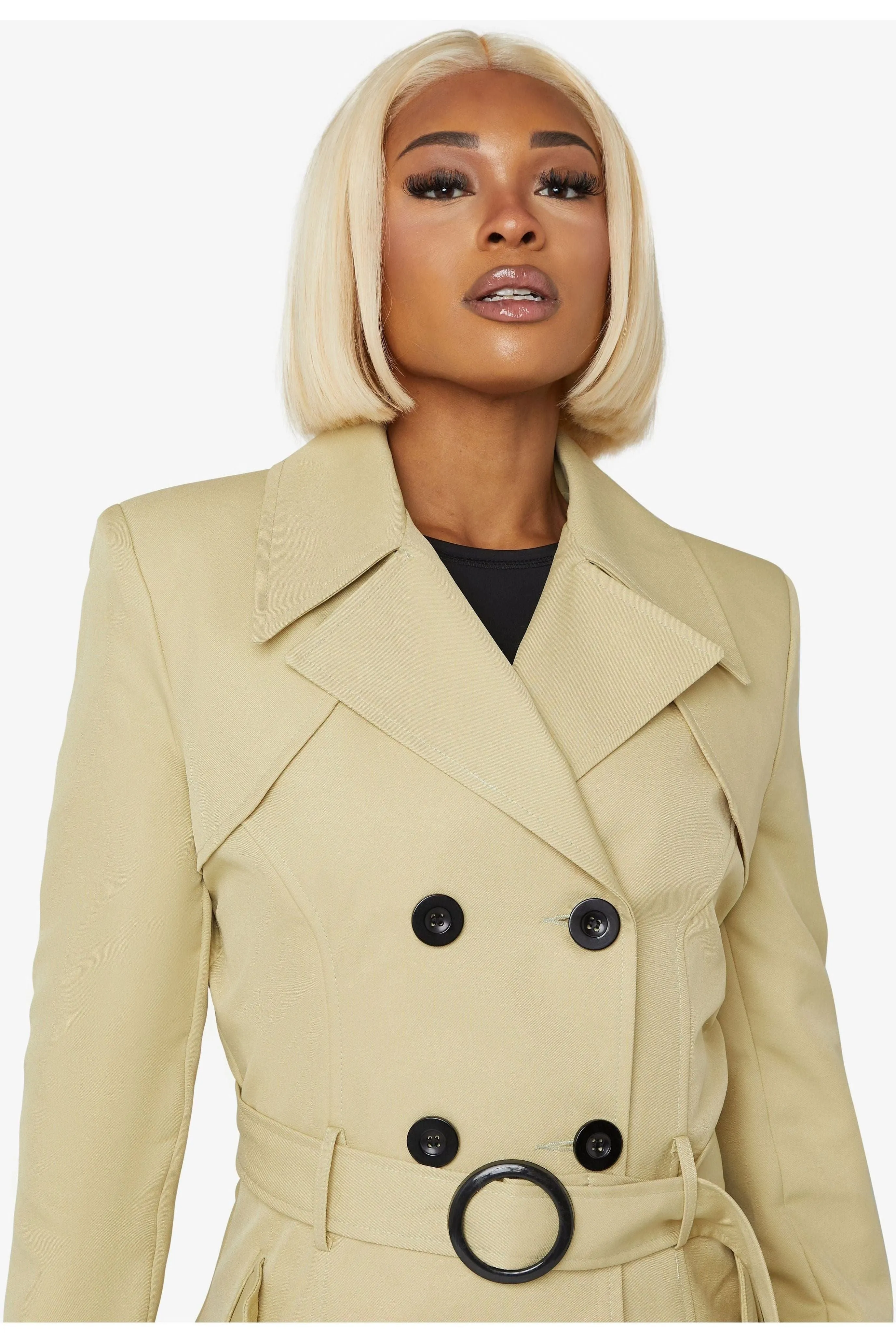 De La Creme Fashions Spring Summer Double Breasted Trench Coat