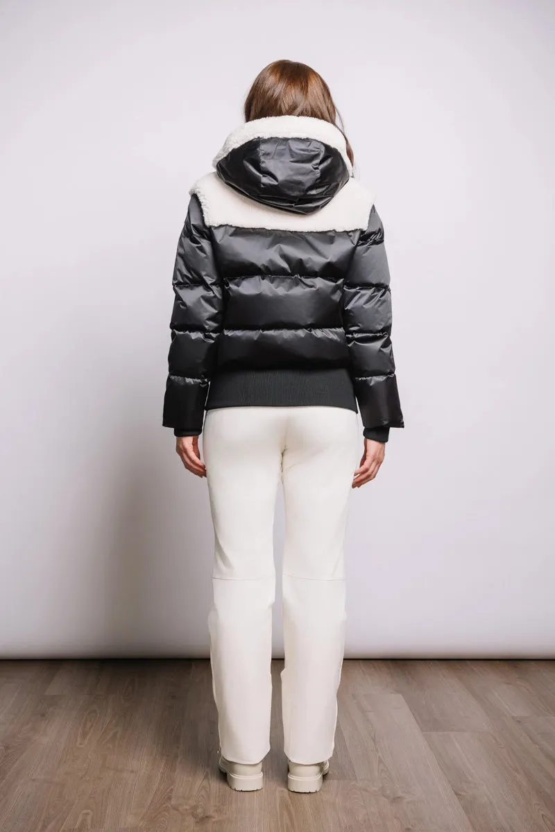 Dia Down & Shearling Ski Jacket