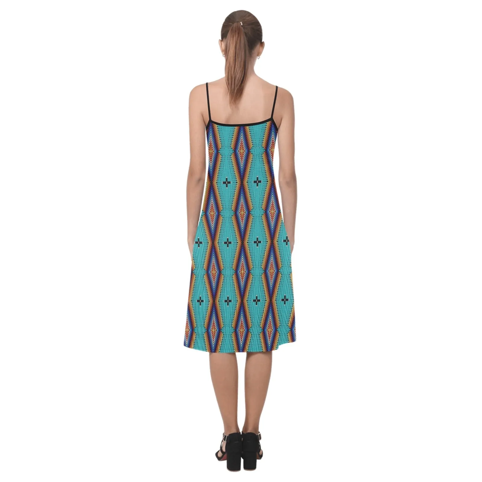 Diamond in the Bluff Turquoise Alcestis Slip Dress