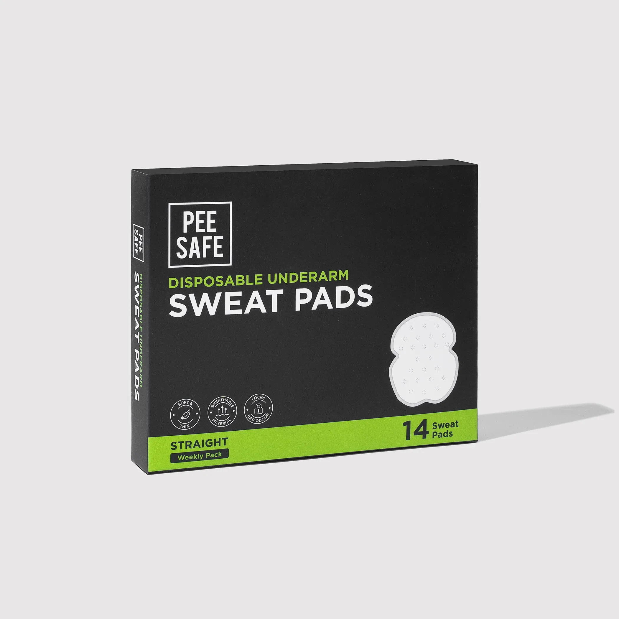 Disposable Underarm Sweat Pads (Straight) - 14 Pads - BYOC