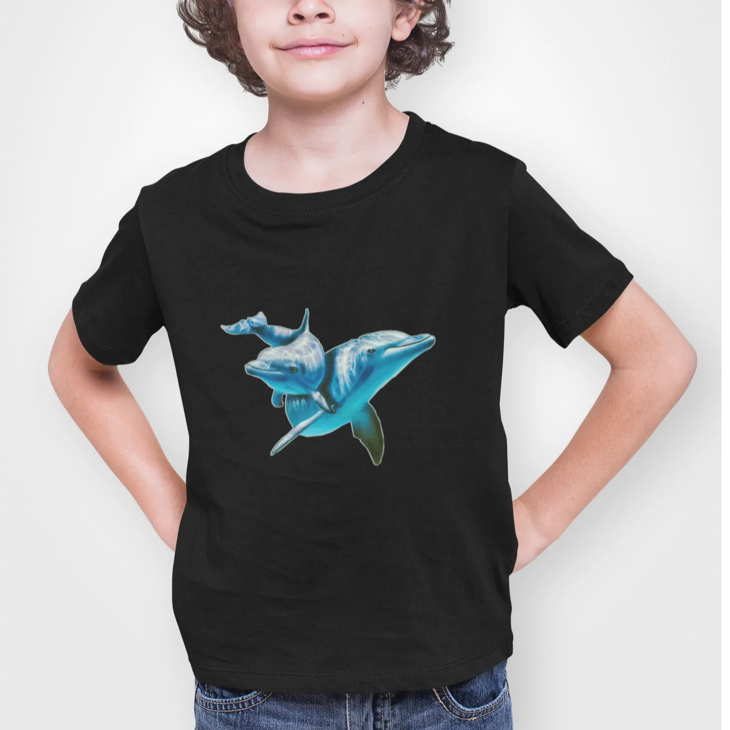 Dolphin Boy's T Shirt for Kids D04