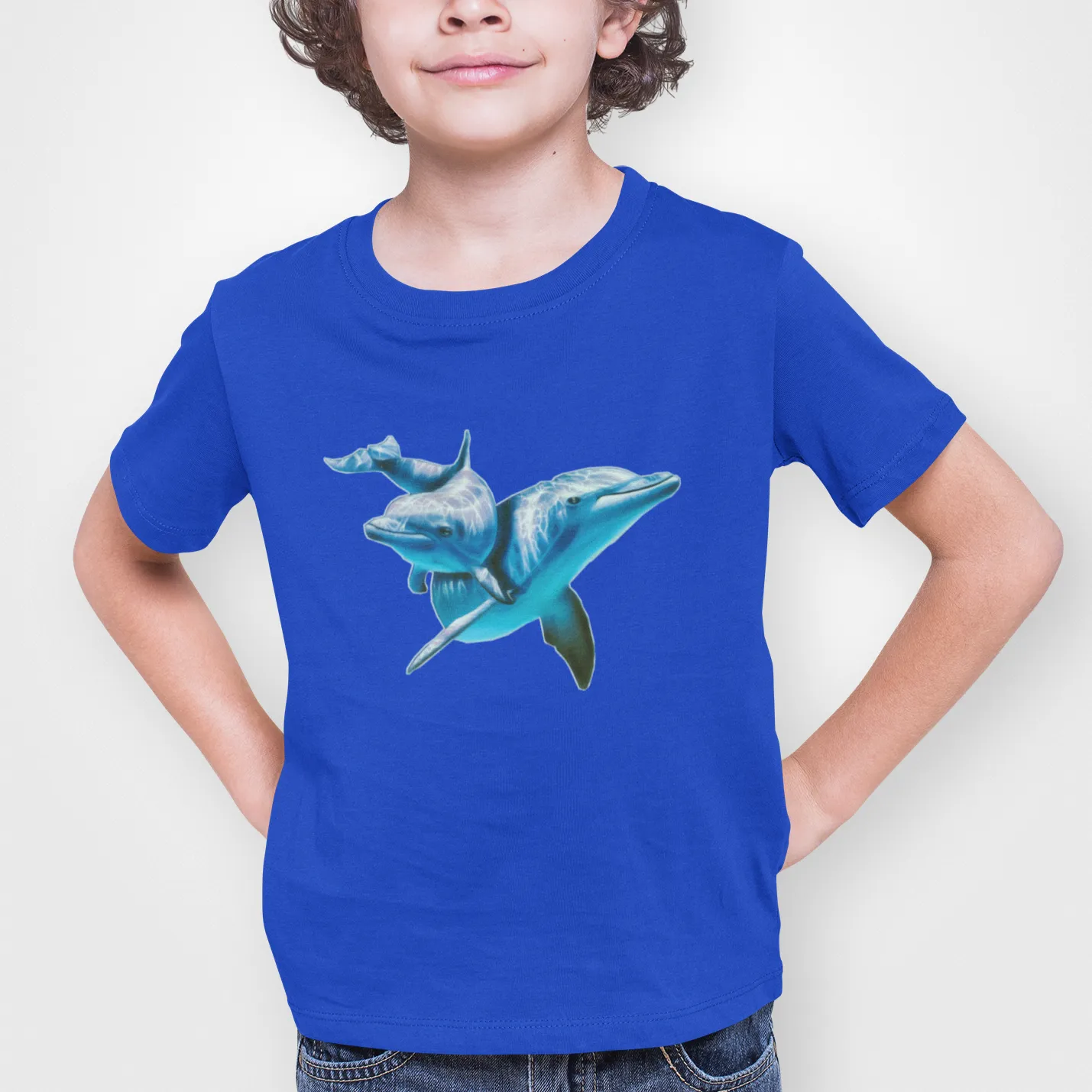 Dolphin Boy's T Shirt for Kids D04