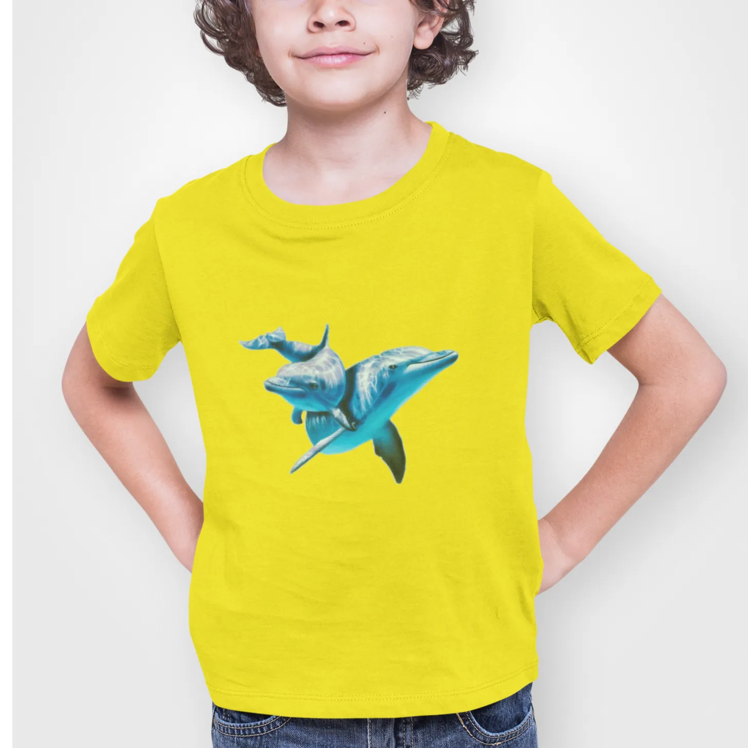 Dolphin Boy's T Shirt for Kids D04