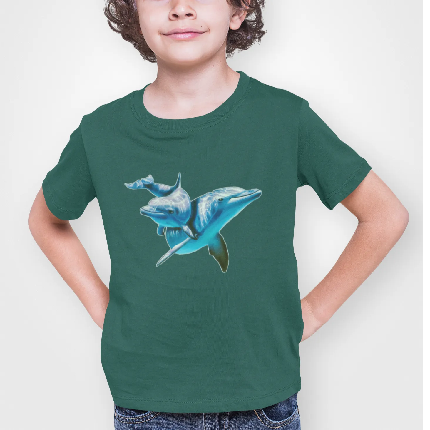 Dolphin Boy's T Shirt for Kids D04