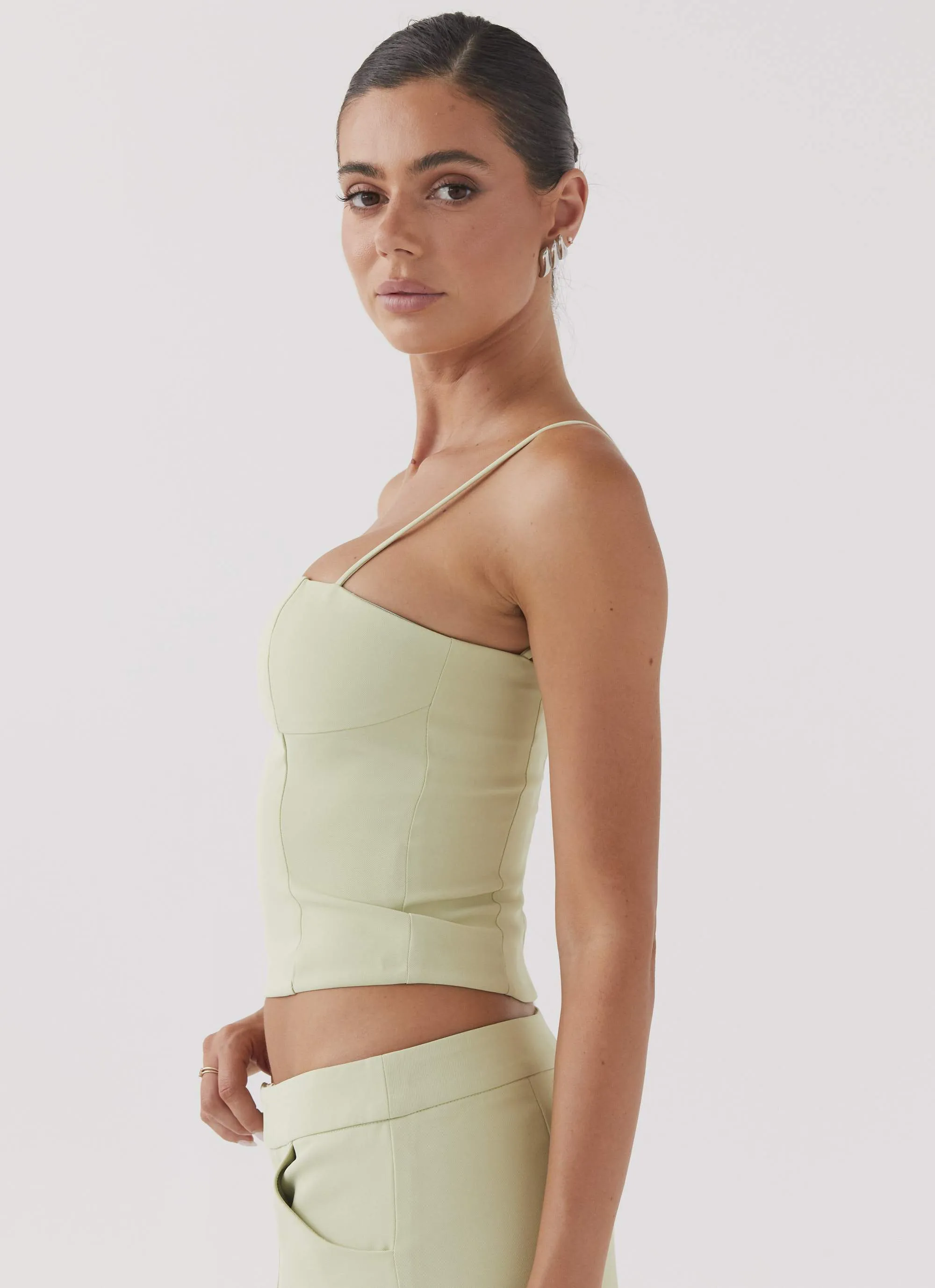 Eliana Crop Top - Green Zest