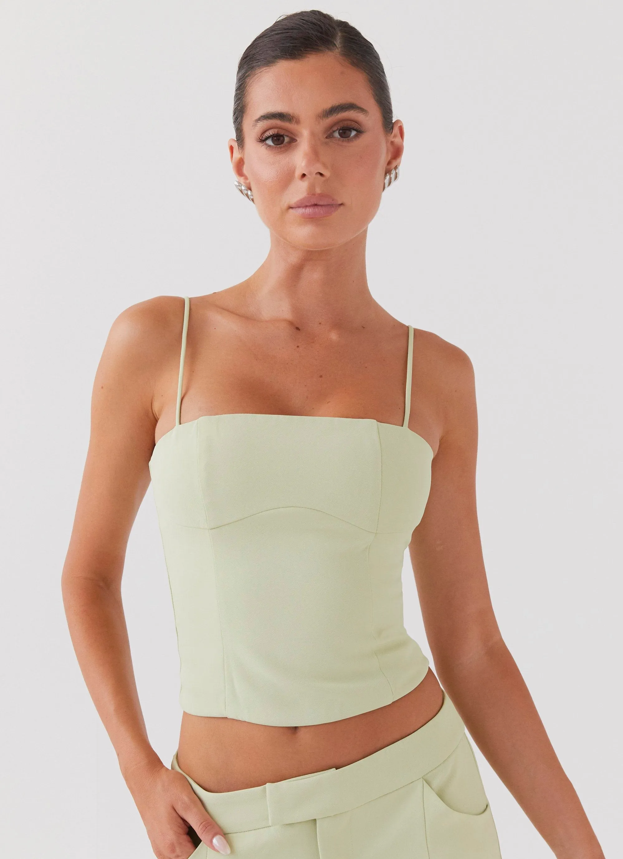 Eliana Crop Top - Green Zest