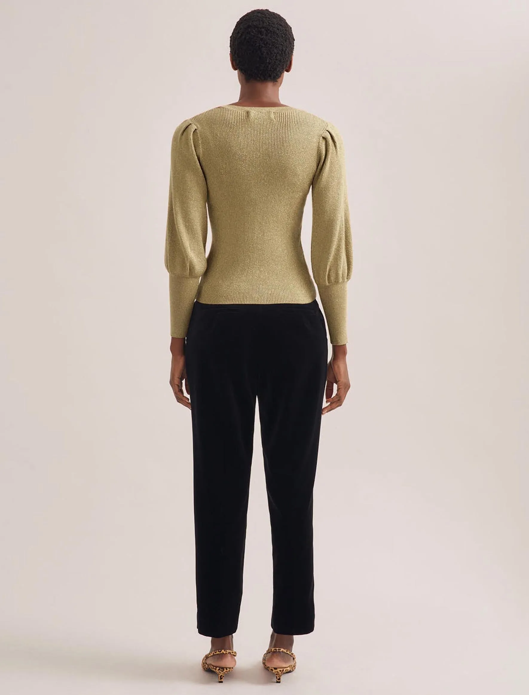 Eva Lurex Jumper - Gold