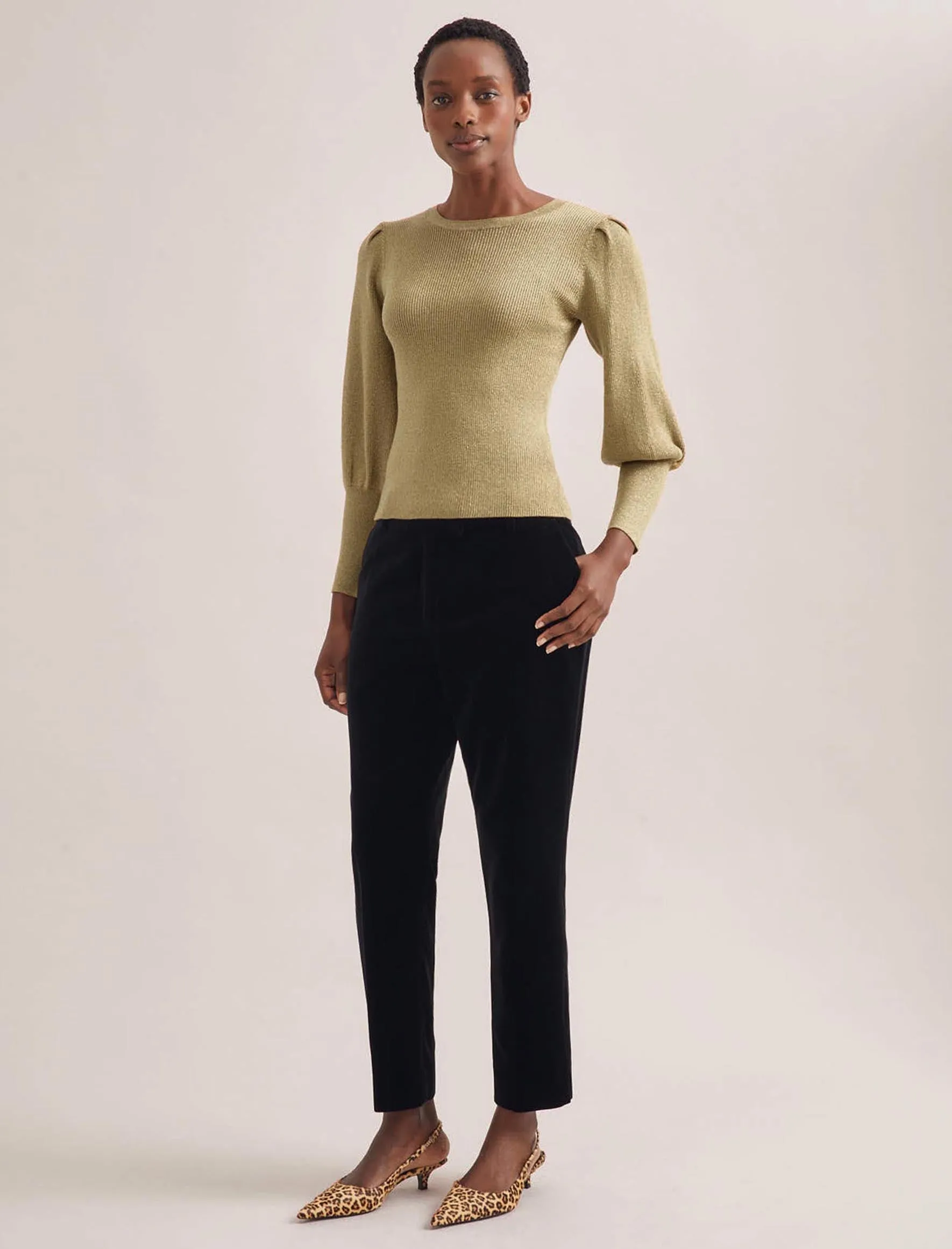 Eva Lurex Jumper - Gold