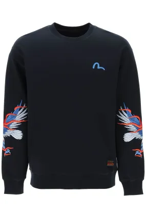 Evisu seagull & eagle embroidered sweatshirt