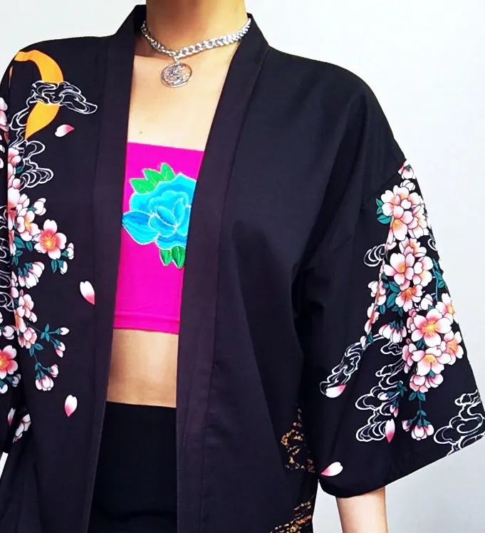 FLORAL FISH KIMONO JACKET