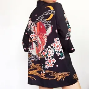 FLORAL FISH KIMONO JACKET