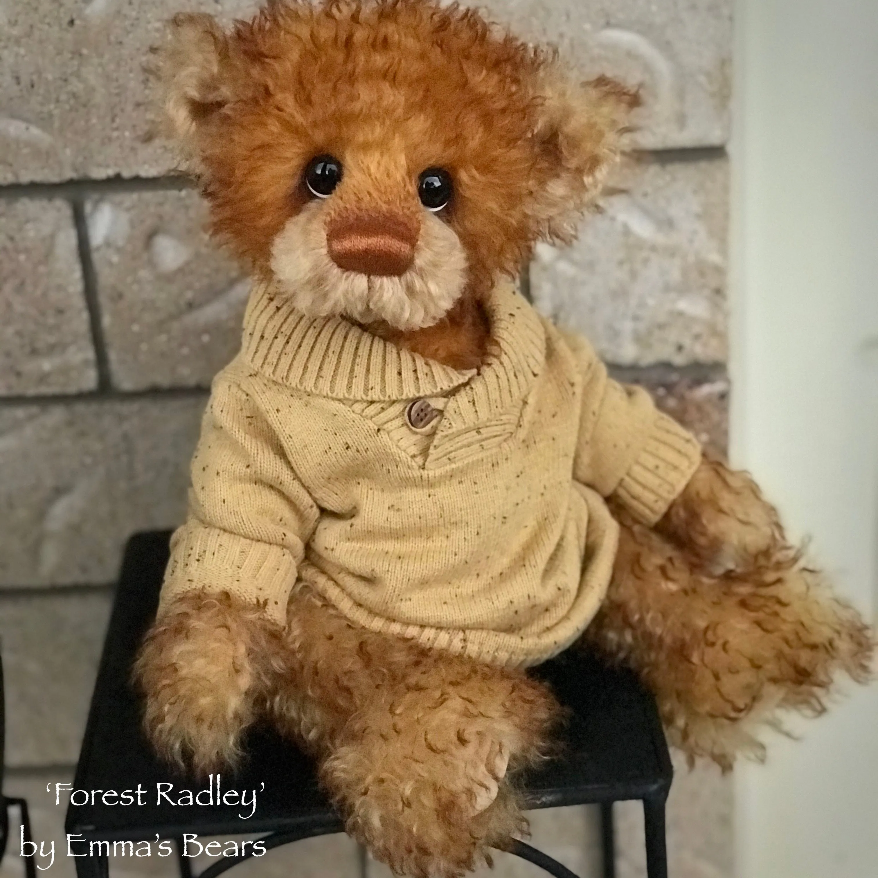 Forest Radley - 18" Hand Dyed Mohair Toddler Artist Bear by Emma's Bears - OOAK