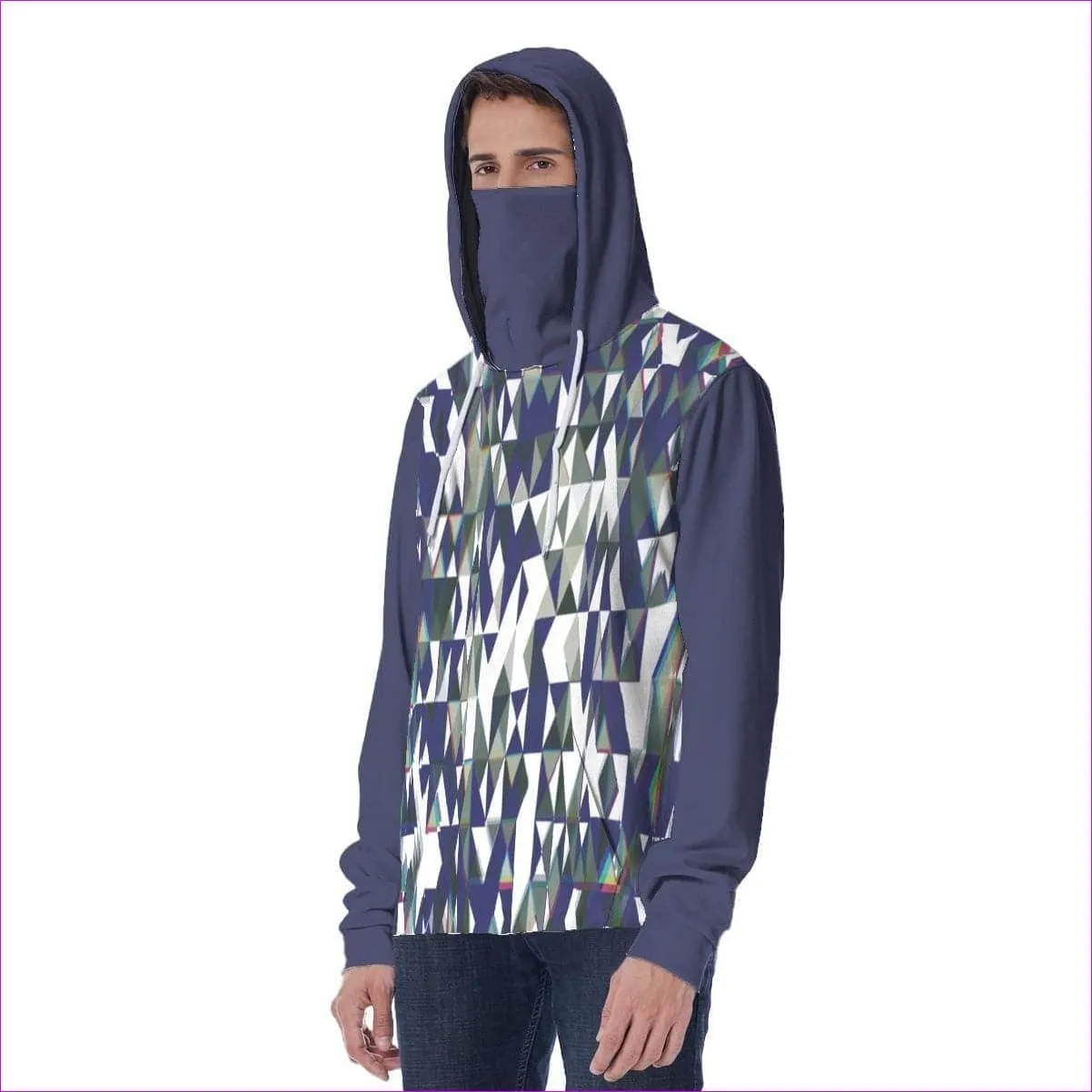 Fractured Unisex Hoodie w/ Built in Mask