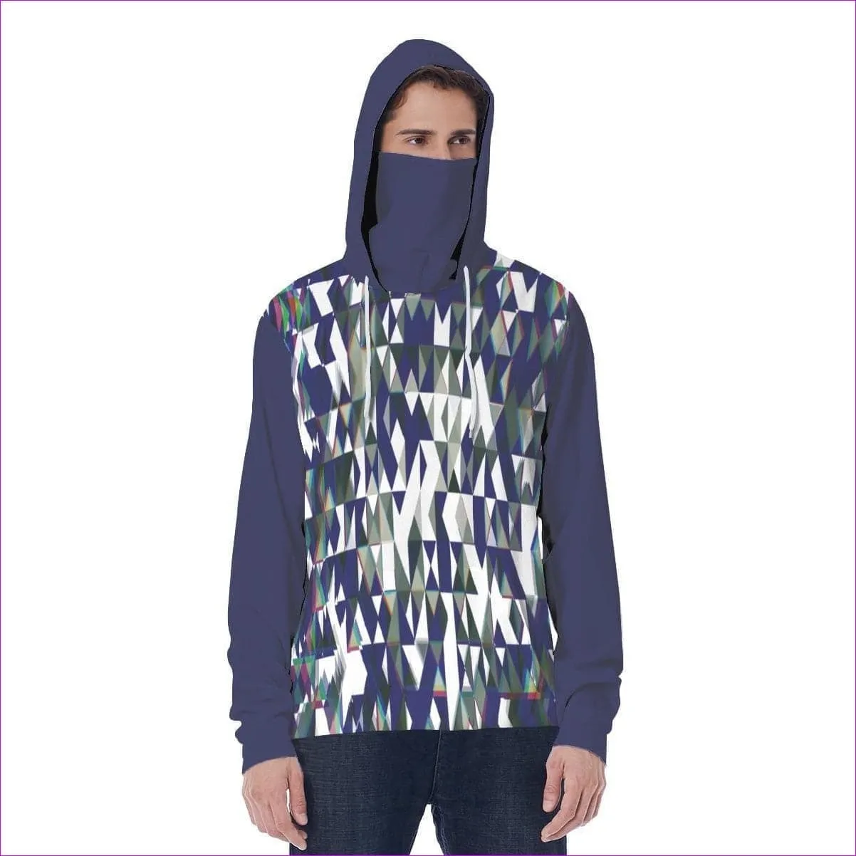 Fractured Unisex Hoodie w/ Built in Mask