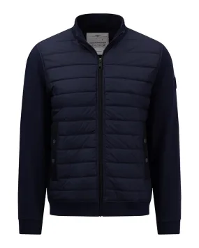 Fynch-Hatton Navy Collar Stand Hybrid Jacket