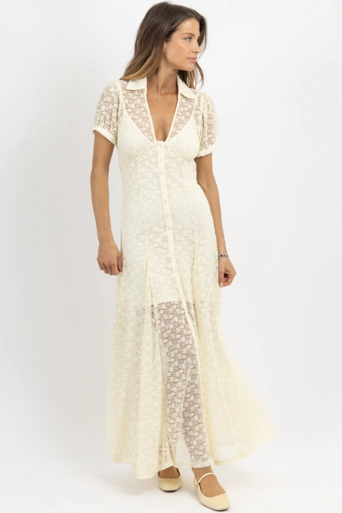 GIANNA CREAM LACE MAXI DRESS *BACK IN STOCK*