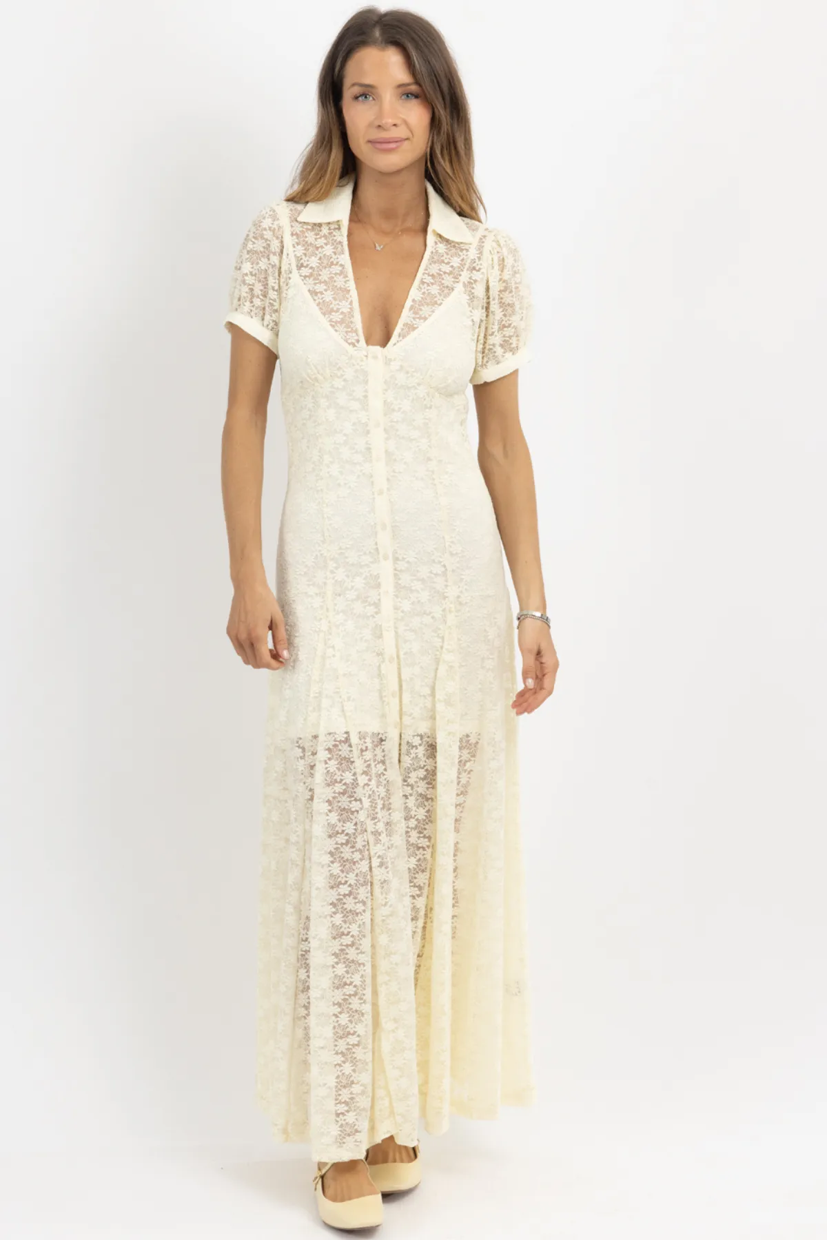 GIANNA CREAM LACE MAXI DRESS *BACK IN STOCK*