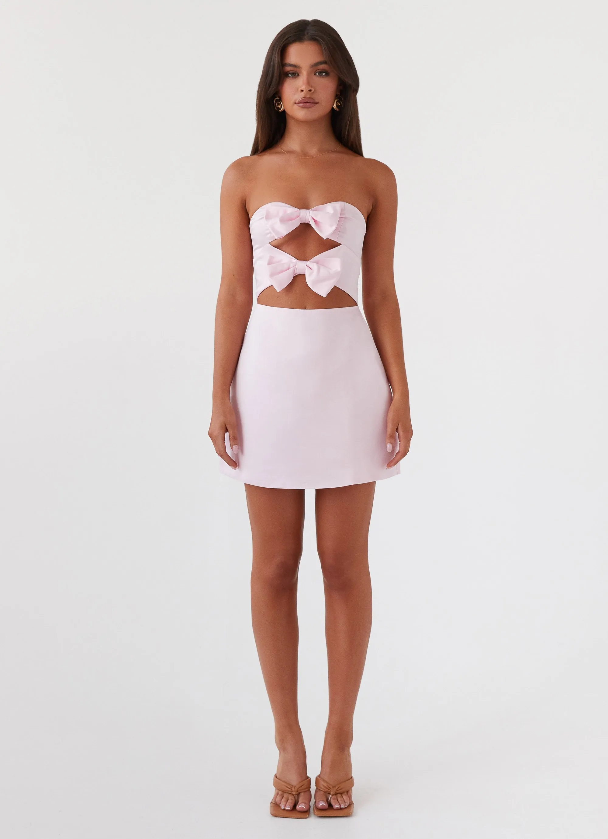 Girl Crush Bow Mini Dress - Pink