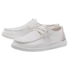 'Hey Dude' Women's Wendy Canvas - White Fun Lines