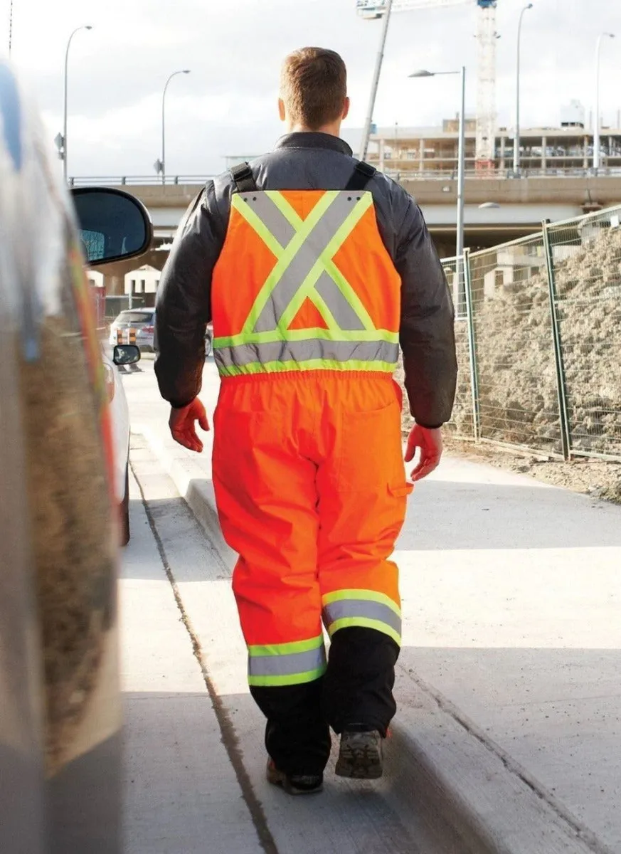 Hi Vis Safety Winter Overalls Orange