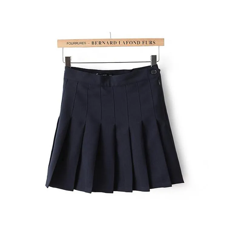 High-Waist Pleated Skirt