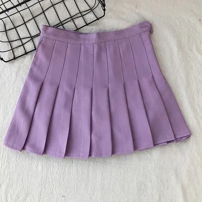 High-Waist Pleated Skirt