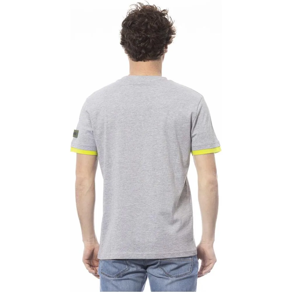 Invicta Gray Cotton Men T-Shirt