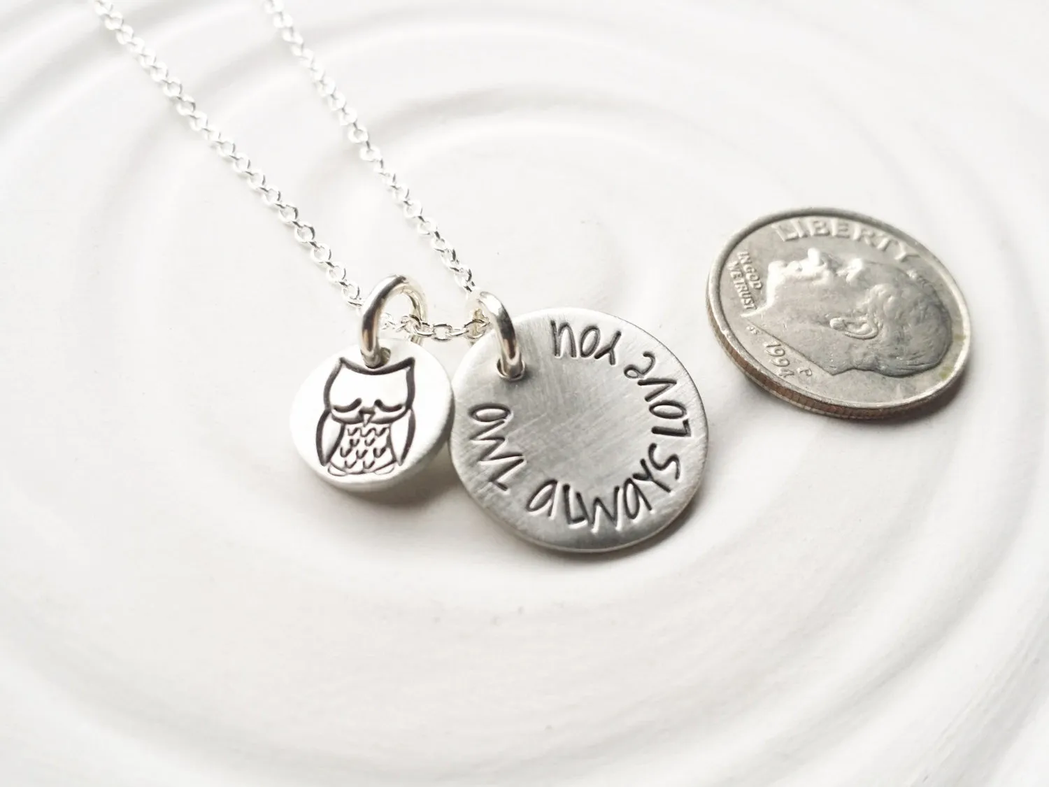 Itty Bitty Owl Always Love You Necklace | Owl Jewelry