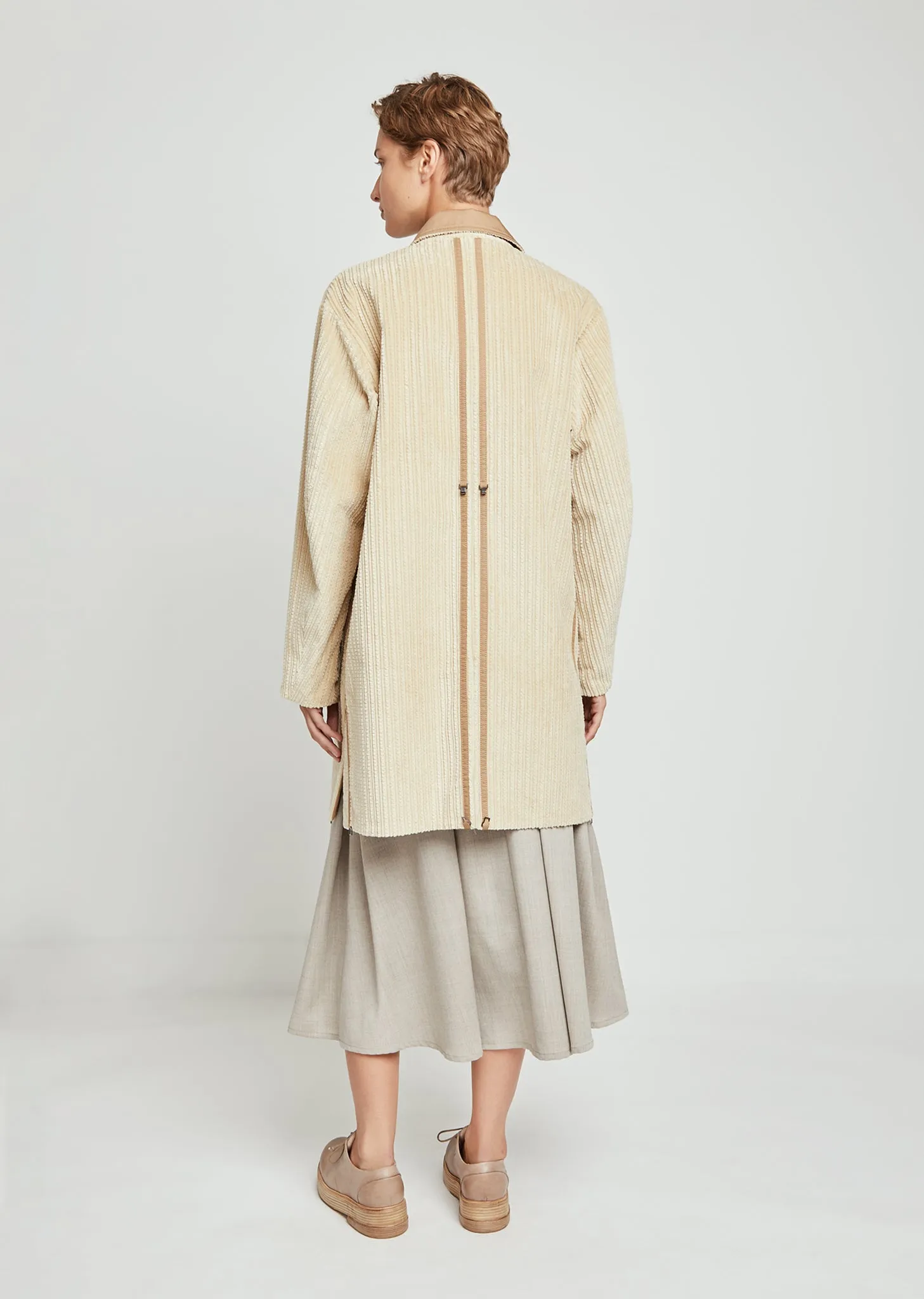 Janiky Corduroy Trench Coat