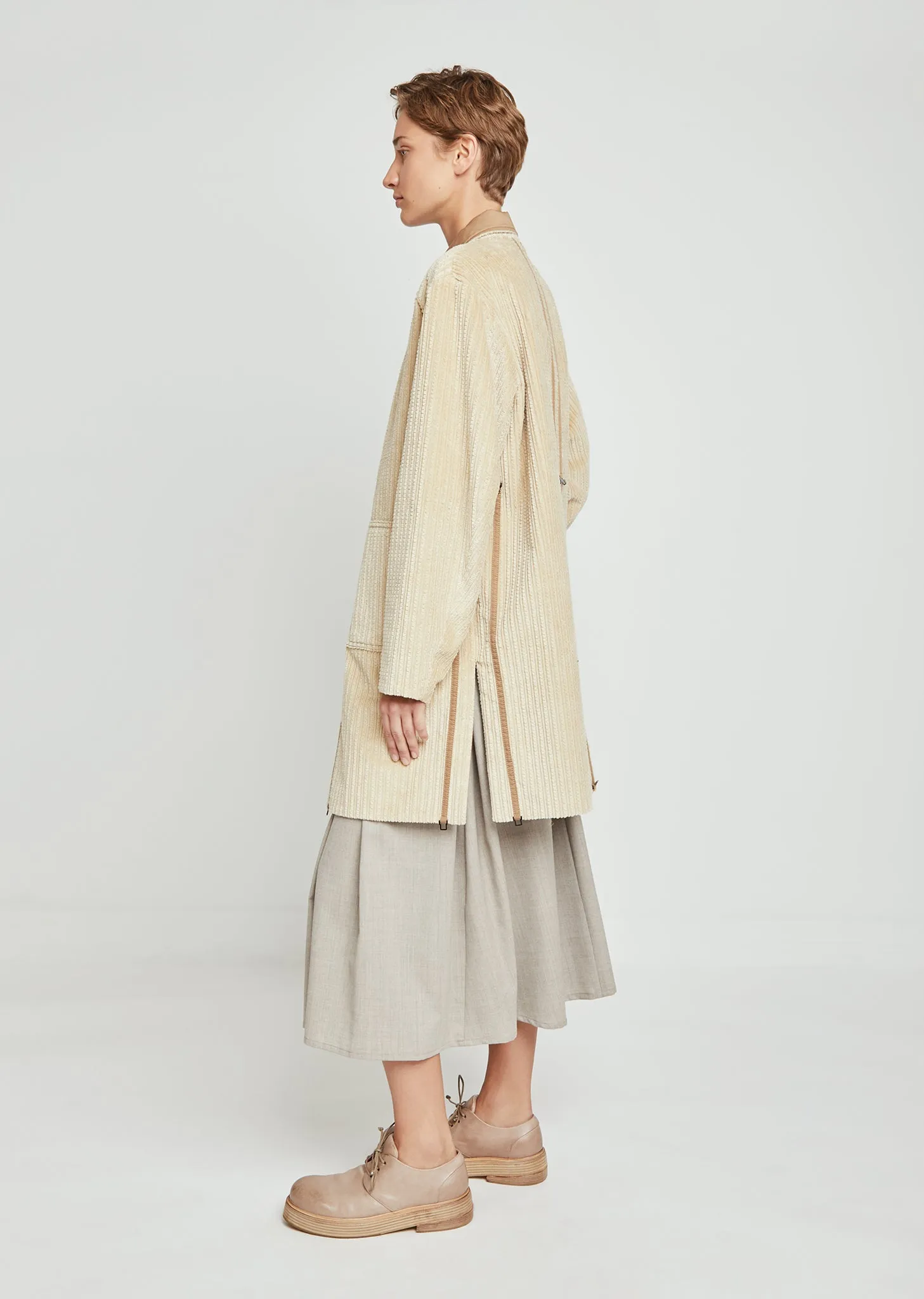 Janiky Corduroy Trench Coat