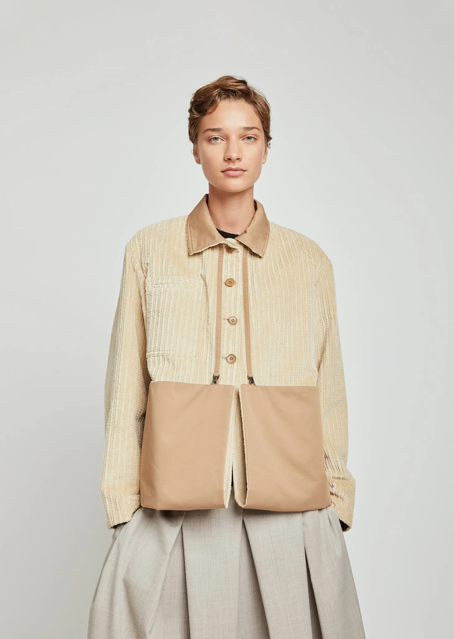 Janiky Corduroy Trench Coat