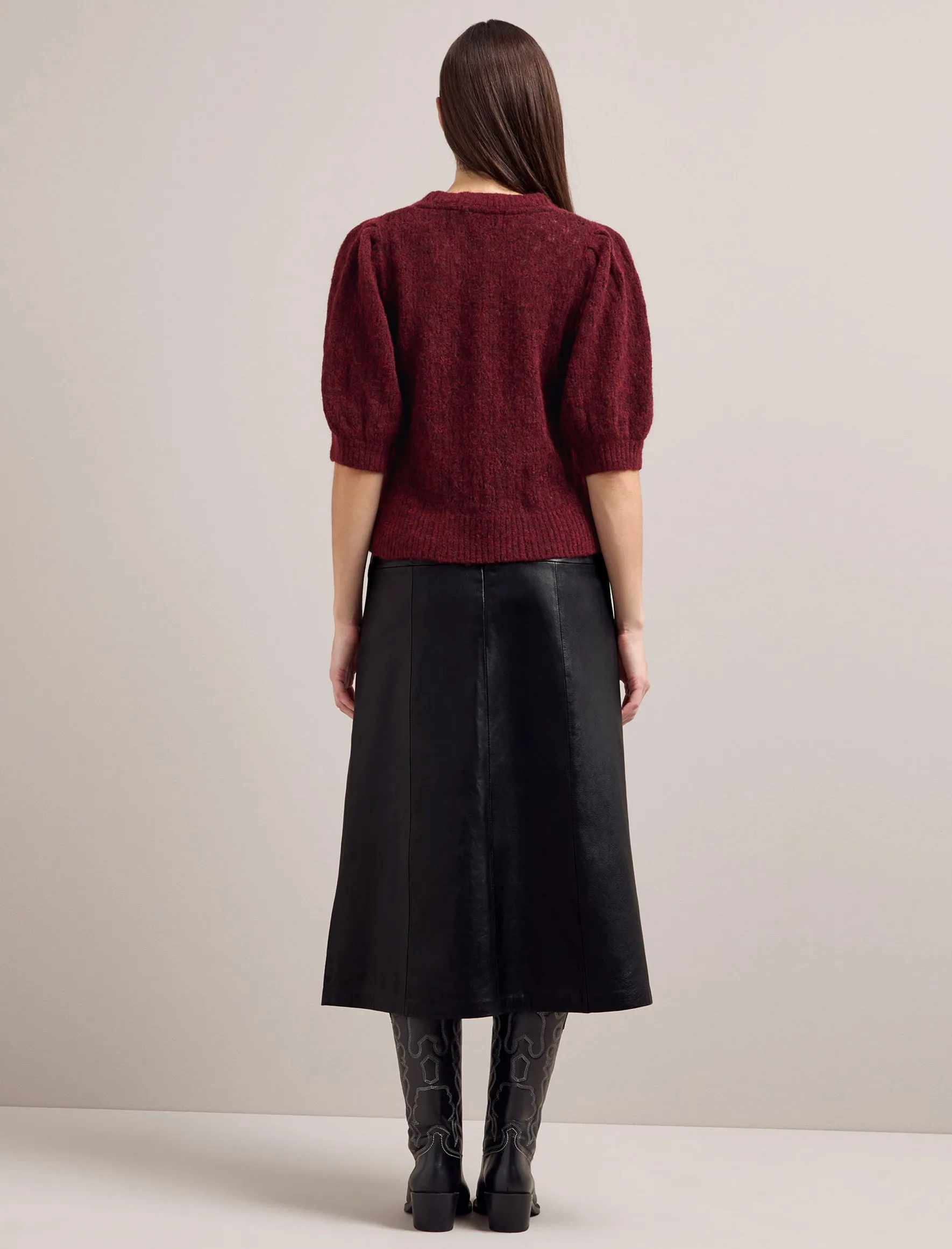 Jolie Alpaca Jumper - Burgundy