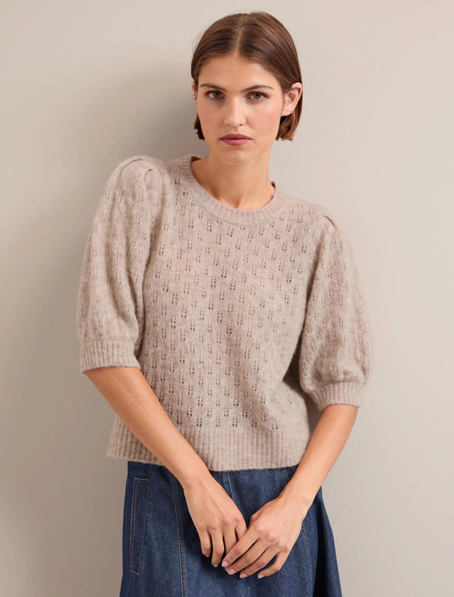 Jolie Alpaca Jumper - Taupe