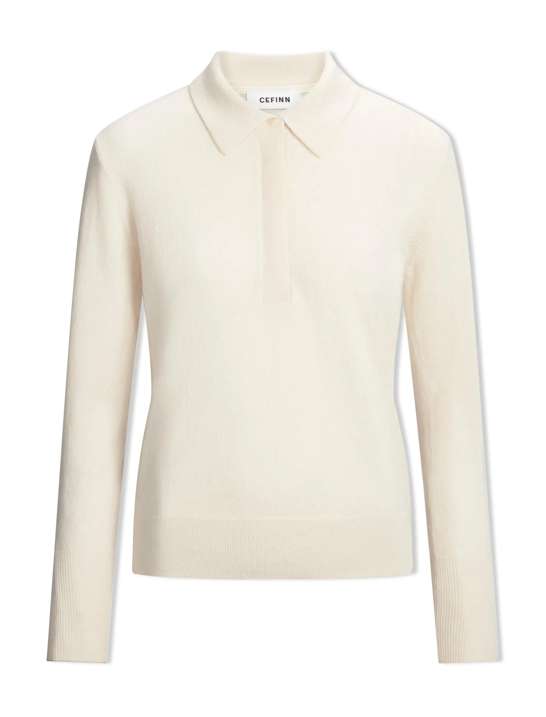Josie Cashmere Collared Jumper - Cream