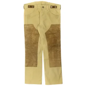 Junya Watanabe Suede paneled cinch back trousers 32