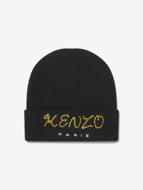 KENZO Kids Logo Beanie Hat in Grey