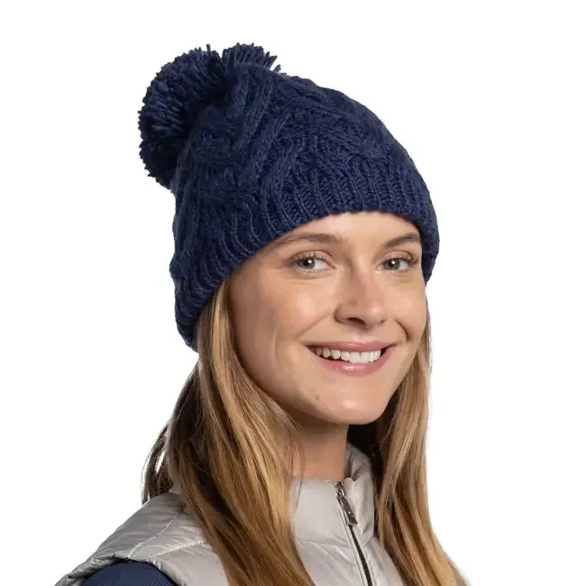 Knitted & Fleece Band Beanie - Caryn Midnight