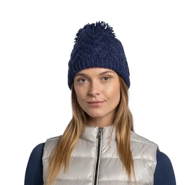 Knitted & Fleece Band Beanie - Caryn Midnight