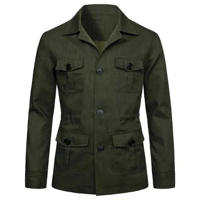 Korean Multiple Pockets Fitted Jacket