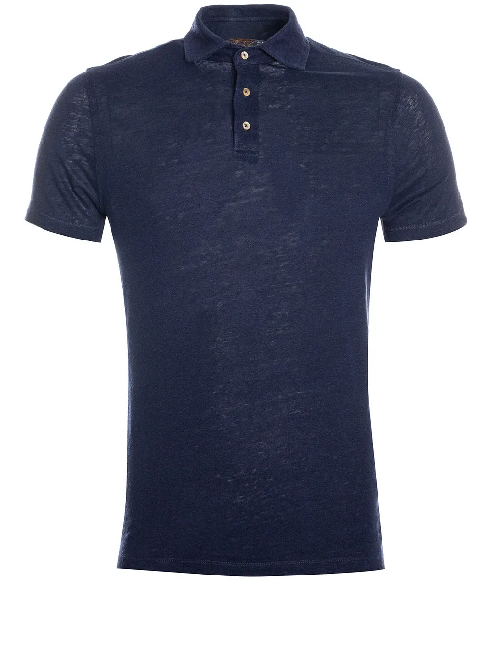 Linen Polo Shirt - Navy