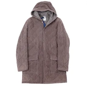 Mandelli Cashmere-Lined Quilted Suede Parka