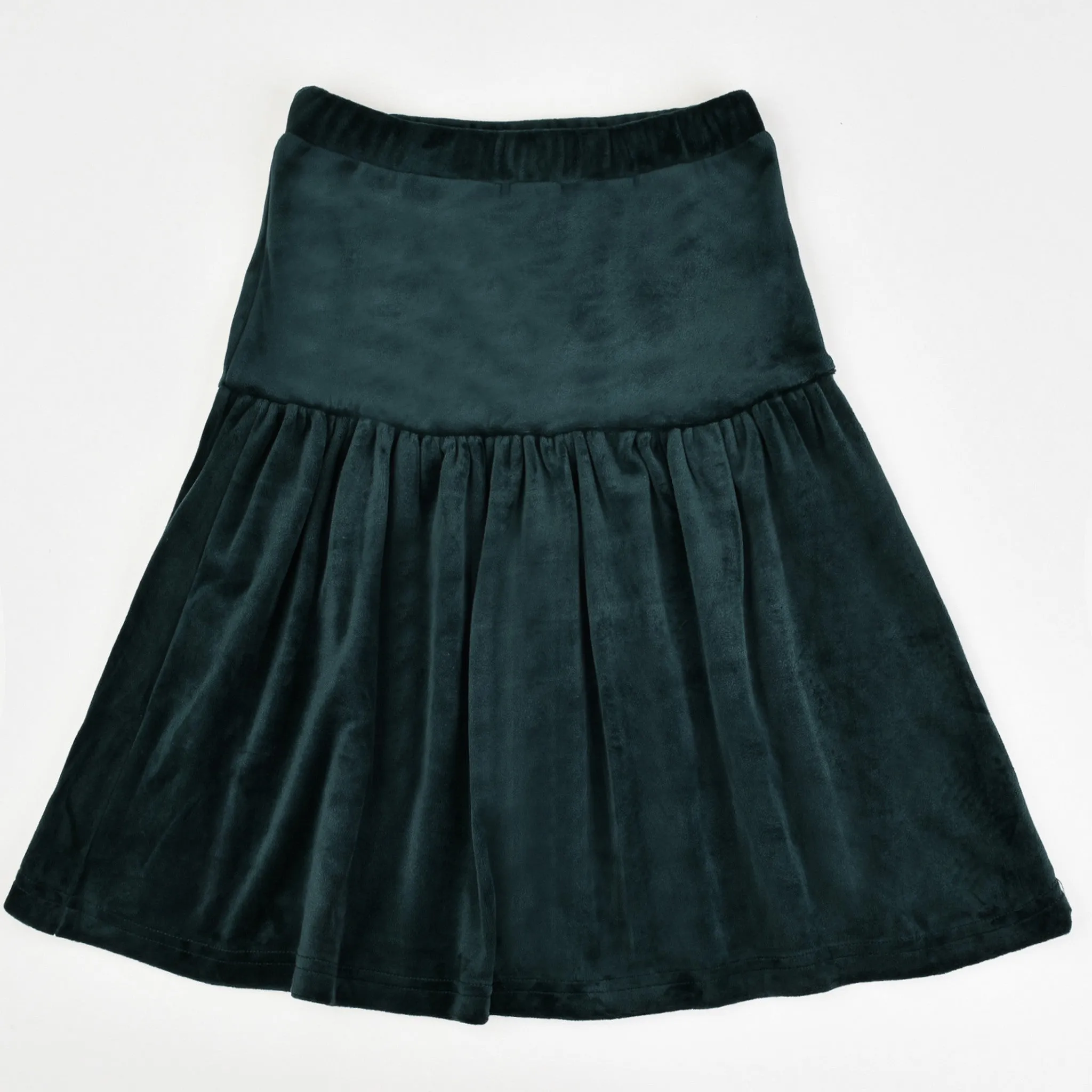 Melange Velour Pleated Skirt