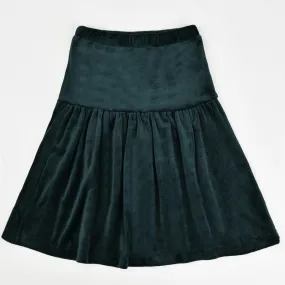 Melange Velour Pleated Skirt