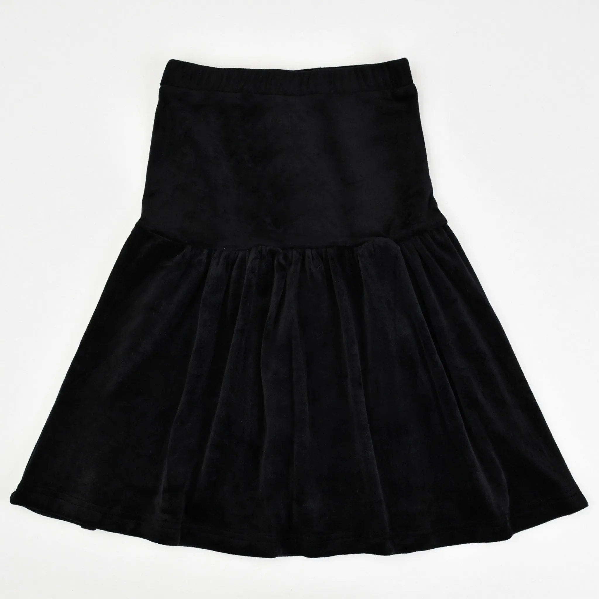 Melange Velour Pleated Skirt