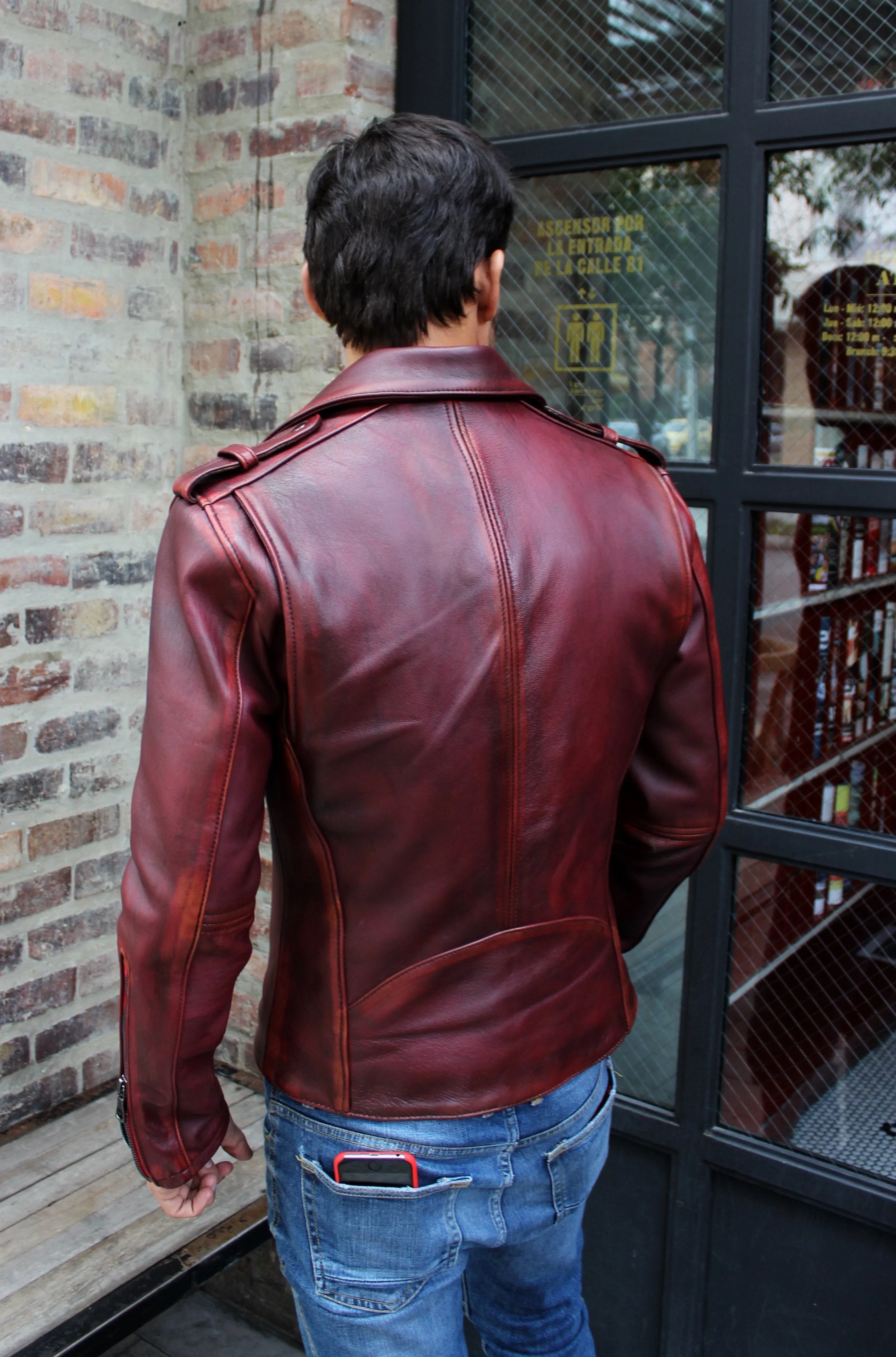 MELBOURNE Leather Jacket - Special Edition - Distressed Mahogany -