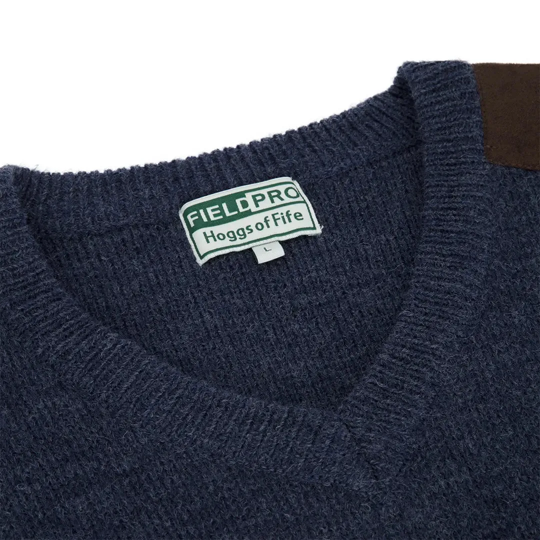 Melrose II Hunting V-Neck Pullover - Storm Blue by Hoggs of Fife